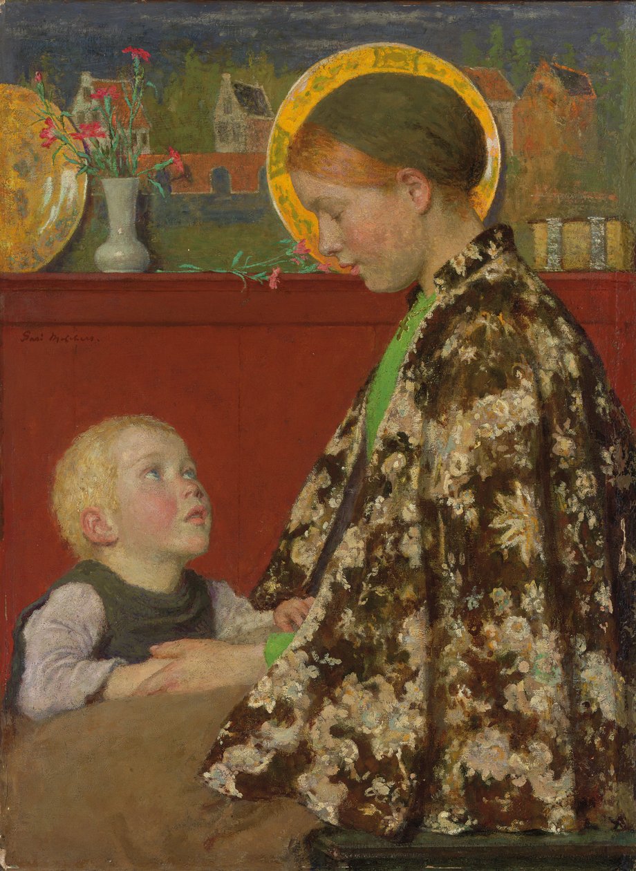 Ung mor, ca 1892-1895 (olja på duk) av Julius Gari Melchers