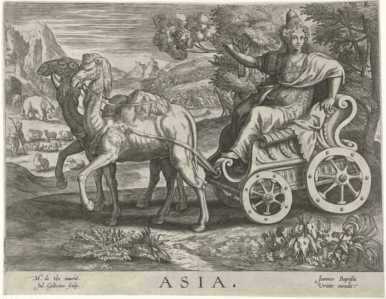 Asien Asien (titel på objekt) De fyra kontinenterna (serietitel) av Julius Goltzius