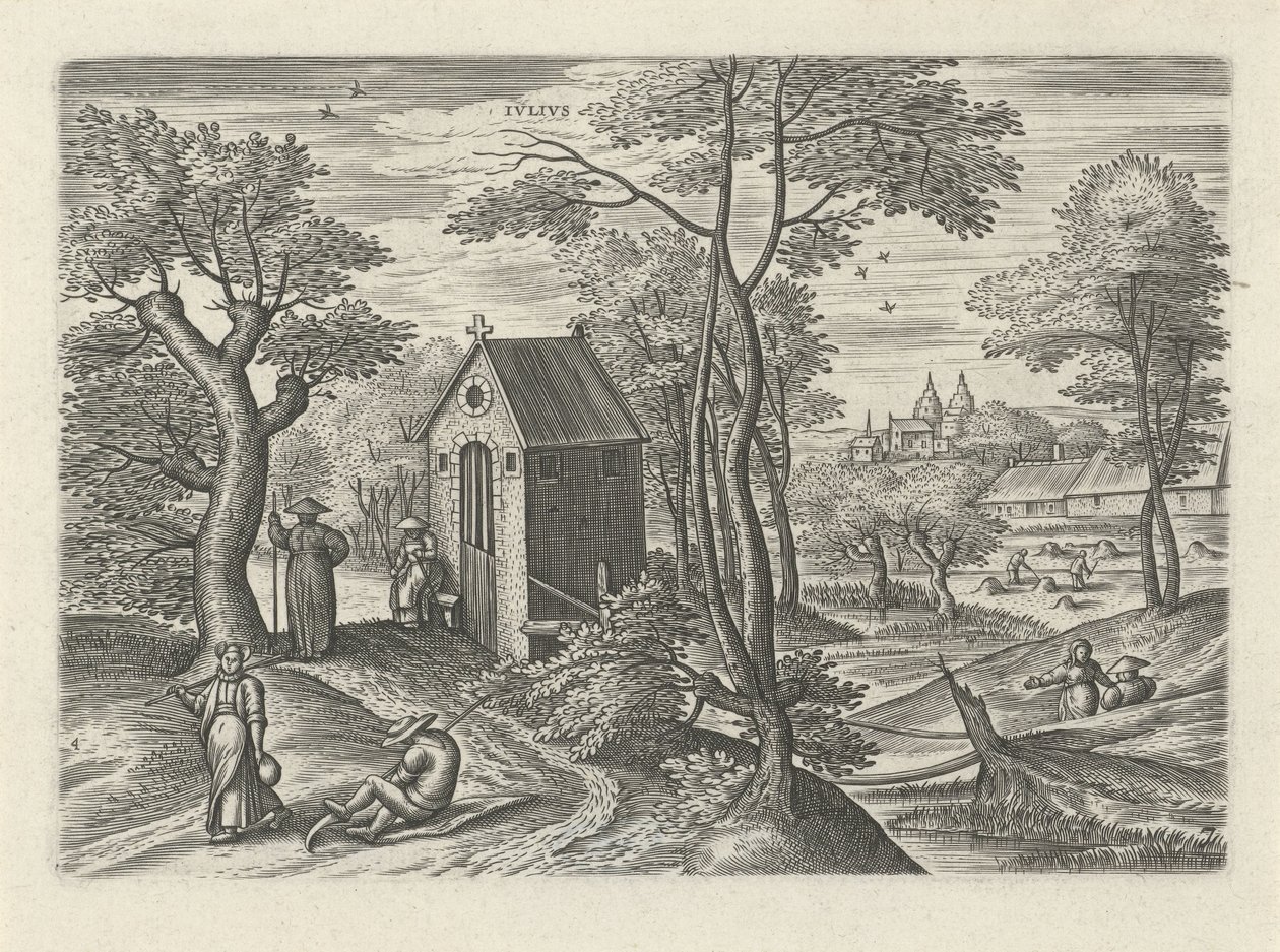 juli Ivlivs (titel på objekt) De tolv månaderna (serietitel) av Julius Goltzius