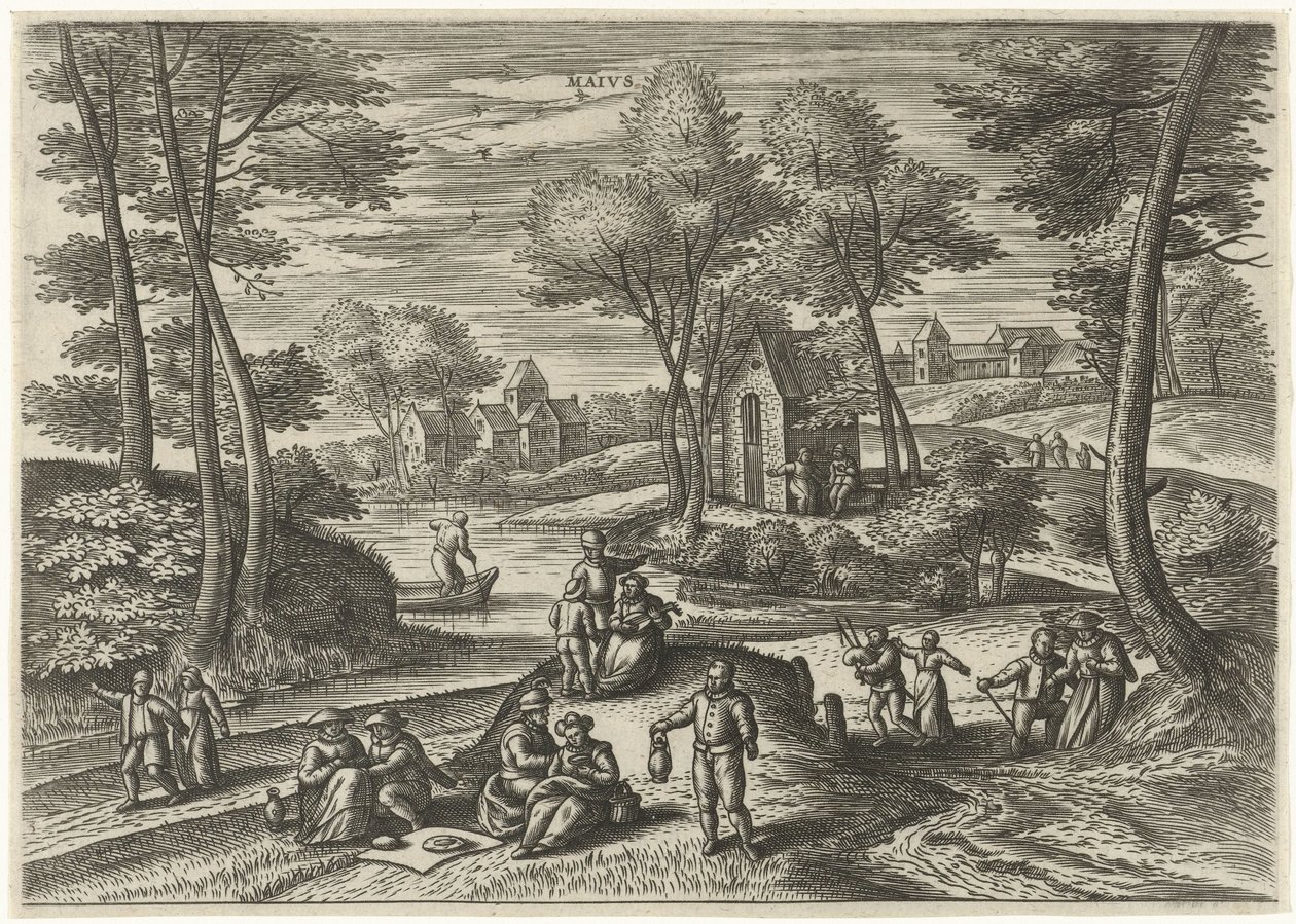 Maj Maivs (titel på objekt) De tolv månaderna (serietitel) av Julius Goltzius