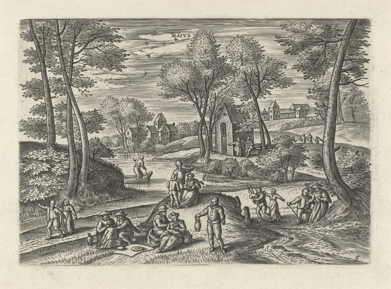 Maj Maivs (titel på objekt) De tolv månaderna (serietitel) av Julius Goltzius