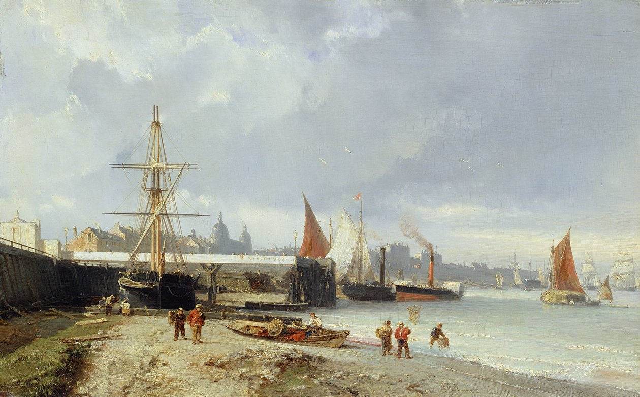Docks on the Bank i Greenwich av Julius Hintz