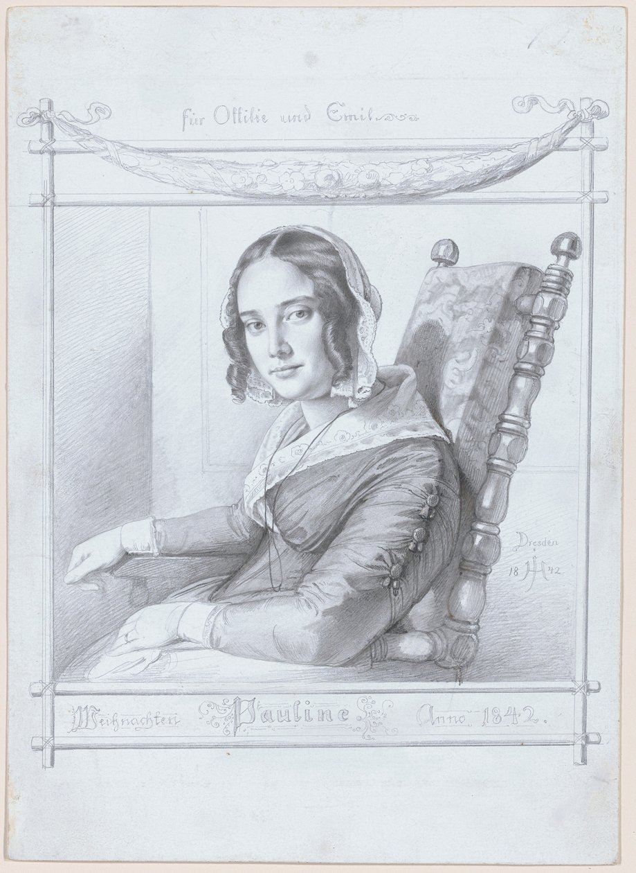 Pauline, konstnärens fru av Julius Hubner