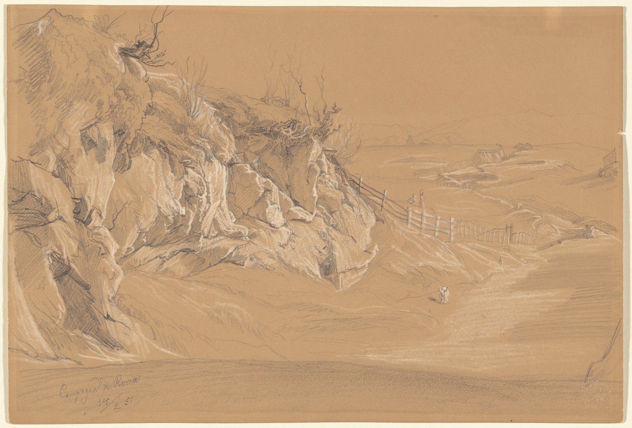 Romersk landsbygd (recto) av Julius Jacob the Elder