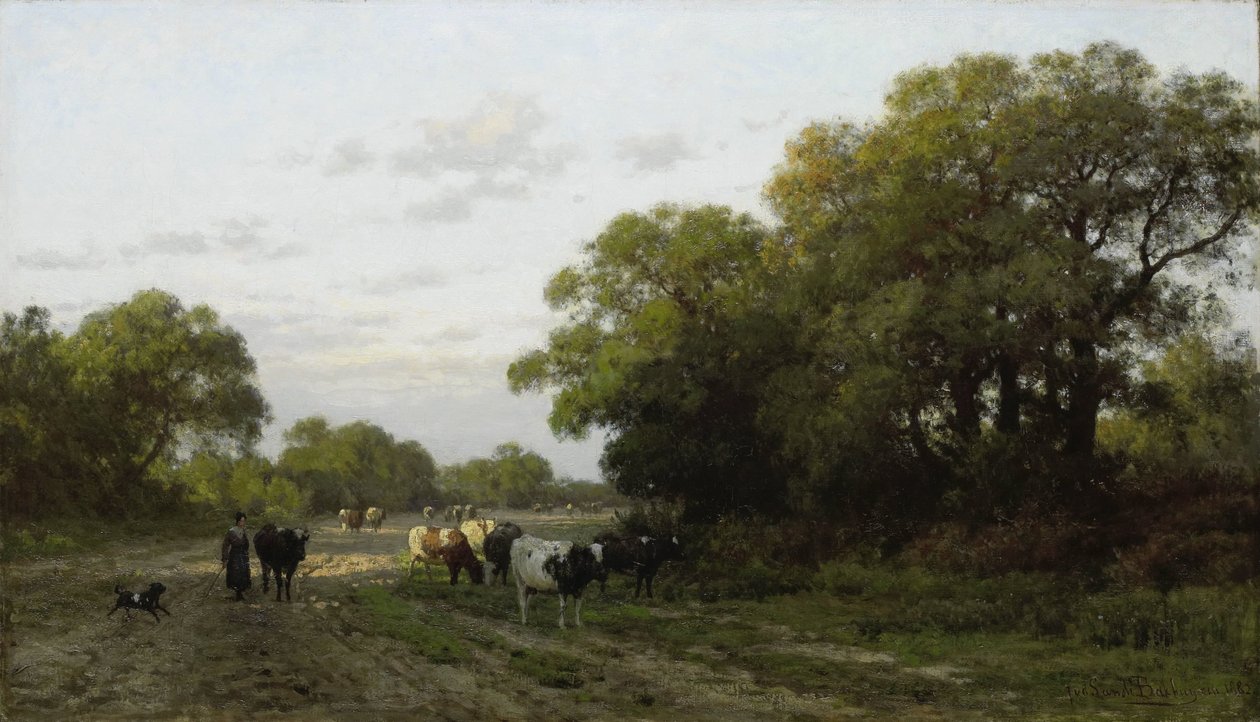 Landskap i Drenthe av Julius Jacobus van de Sande Bakhuyzen