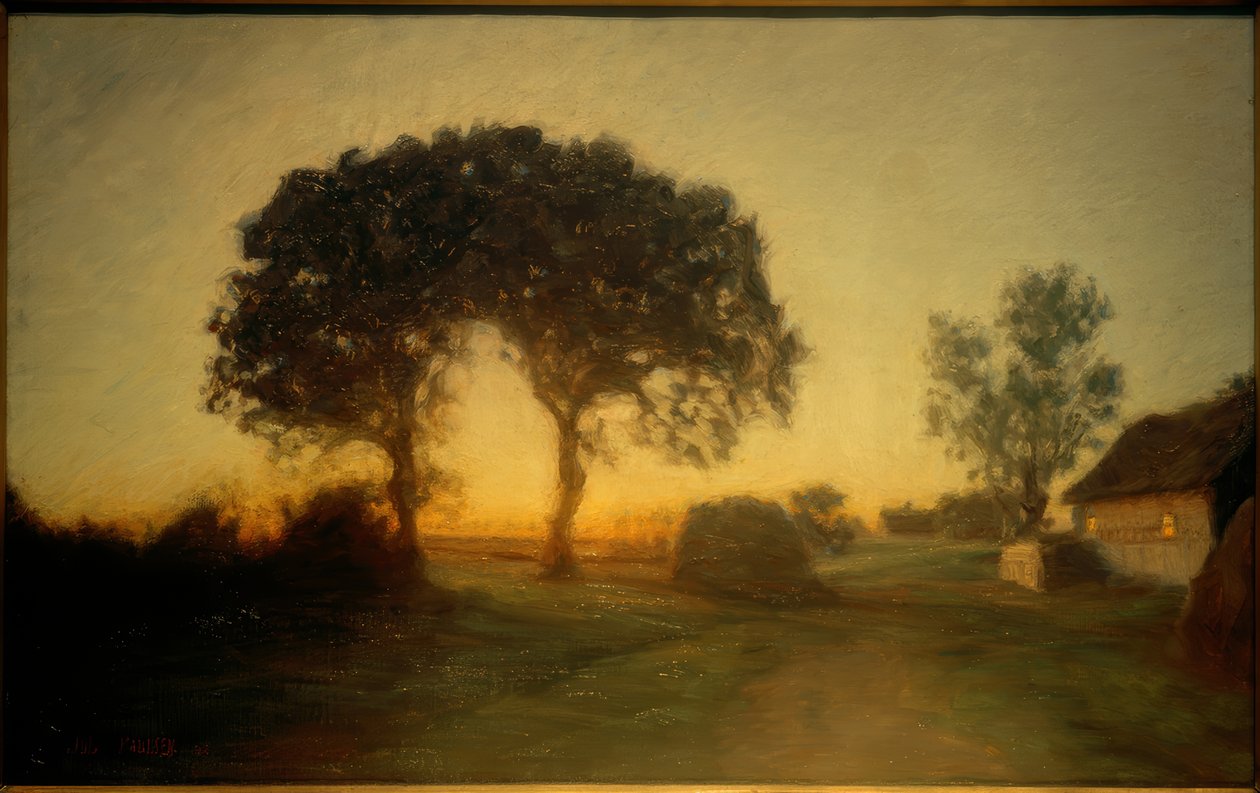 De två ekarna. Från området nära Vallö av Julius Paulsen