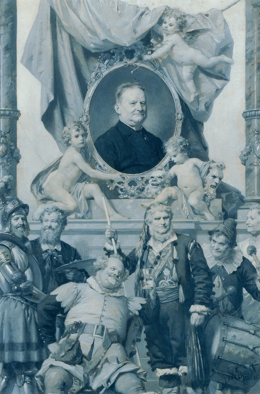 Burgtheater skådespelare Bernhard Baumeister av Julius Schmid