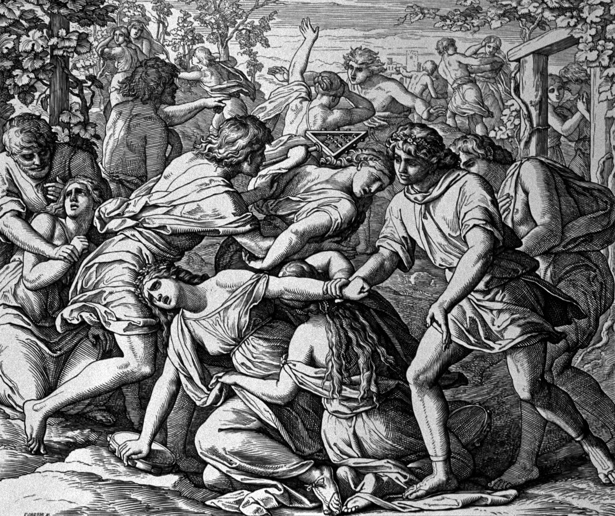 Bortförandet av Israels döttrar av Julius Schnorr von Carolsfeld