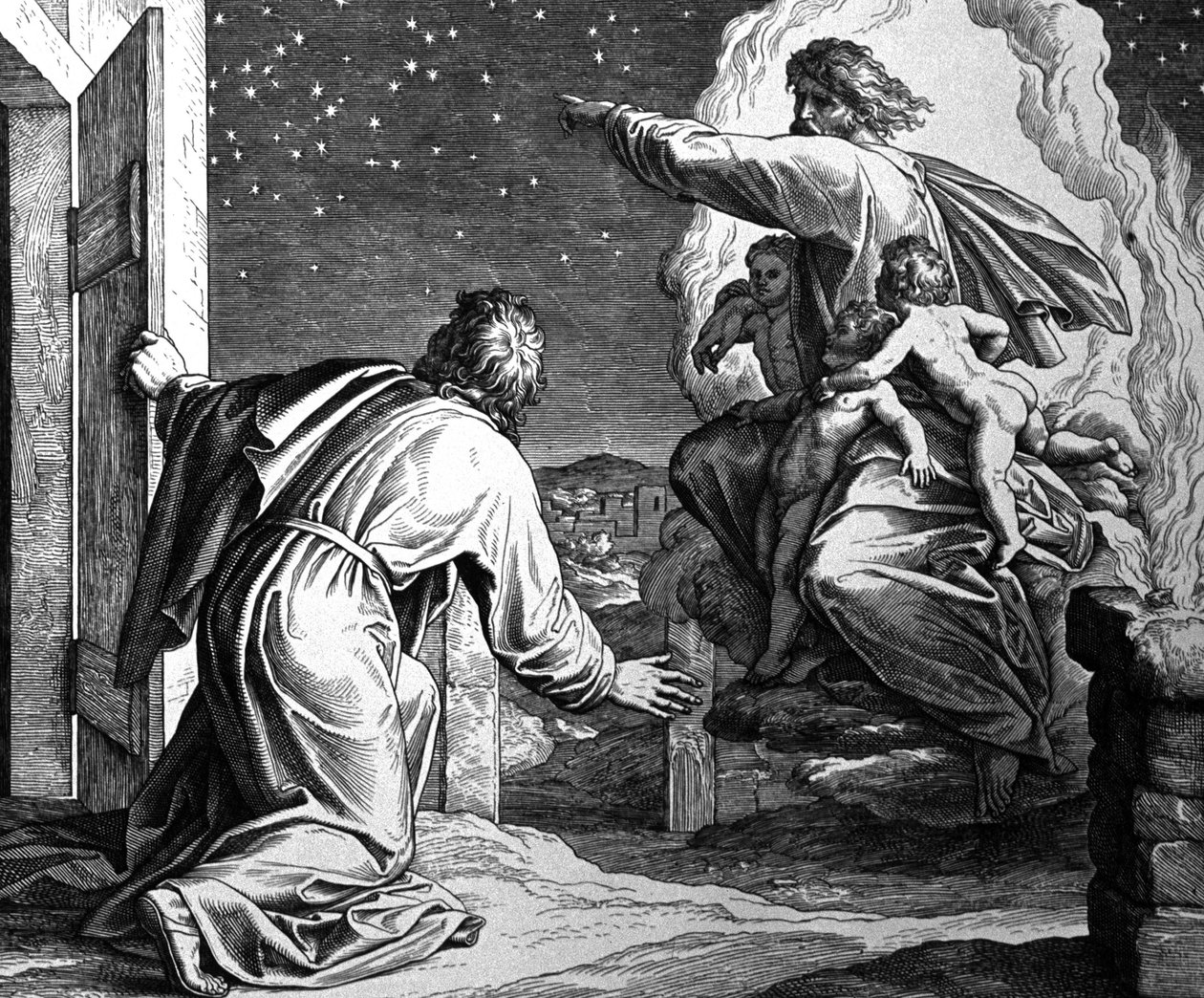 Abraham får Guds order att lämna Harran av Julius Schnorr von Carolsfeld