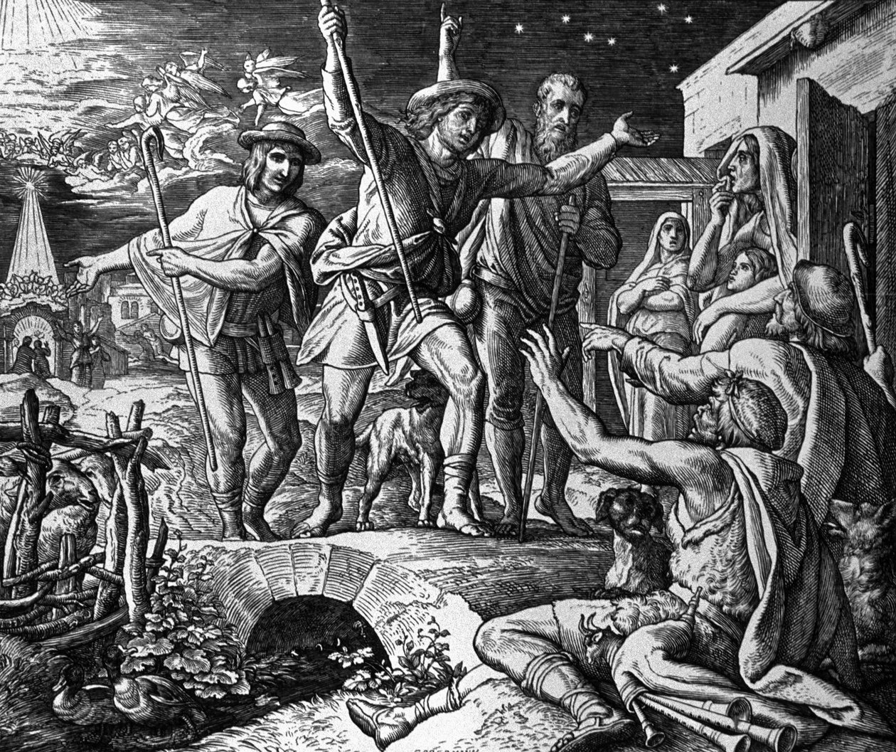 Tillbedjan av herdarna av Julius Schnorr von Carolsfeld