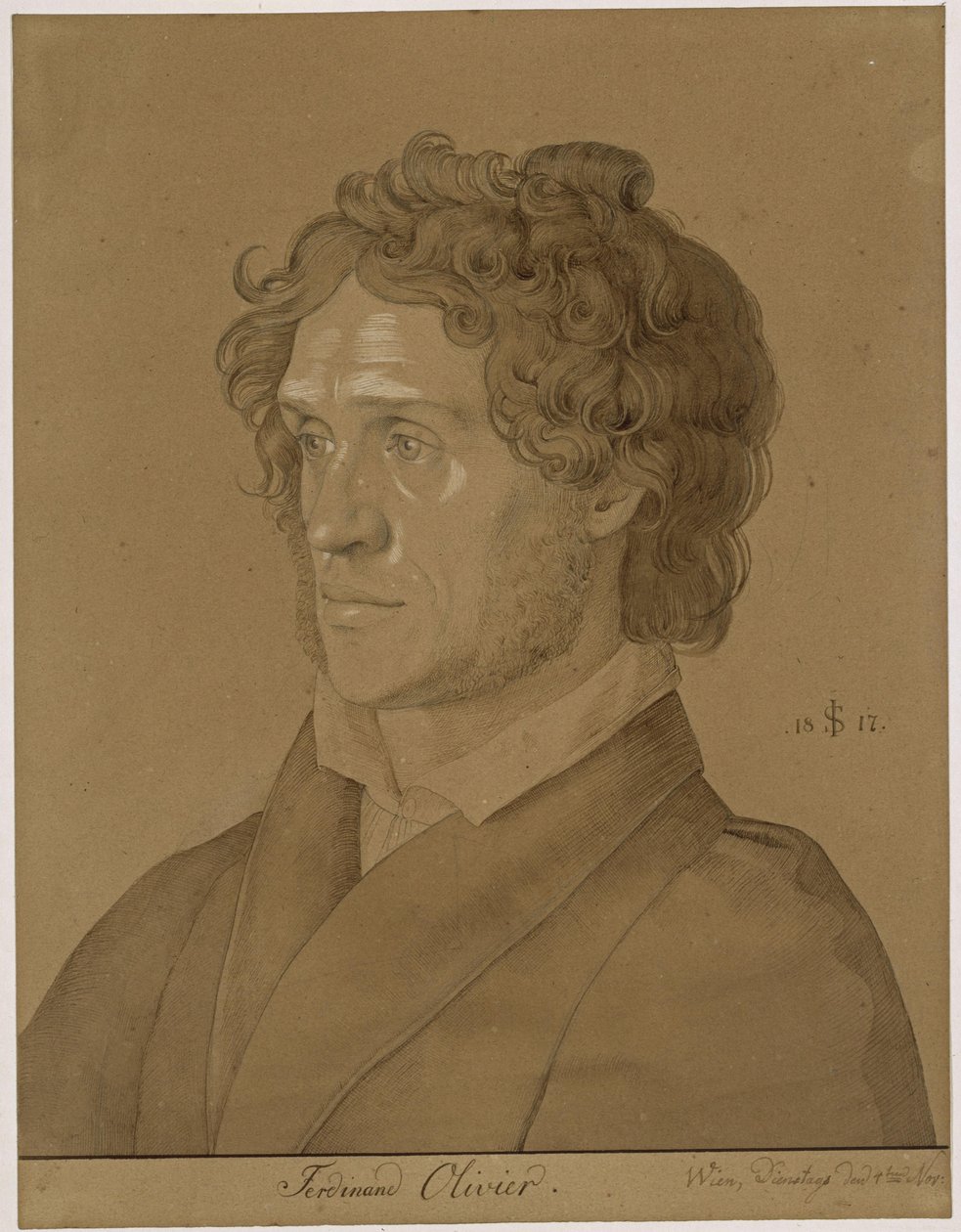 Porträtt av Ferdinand Olivier av Julius Schnorr von Carolsfeld