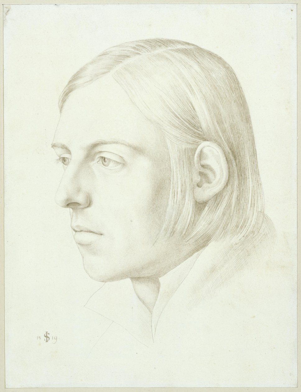 Porträtt av Scheffer von Leonardshoff av Julius Schnorr von Carolsfeld