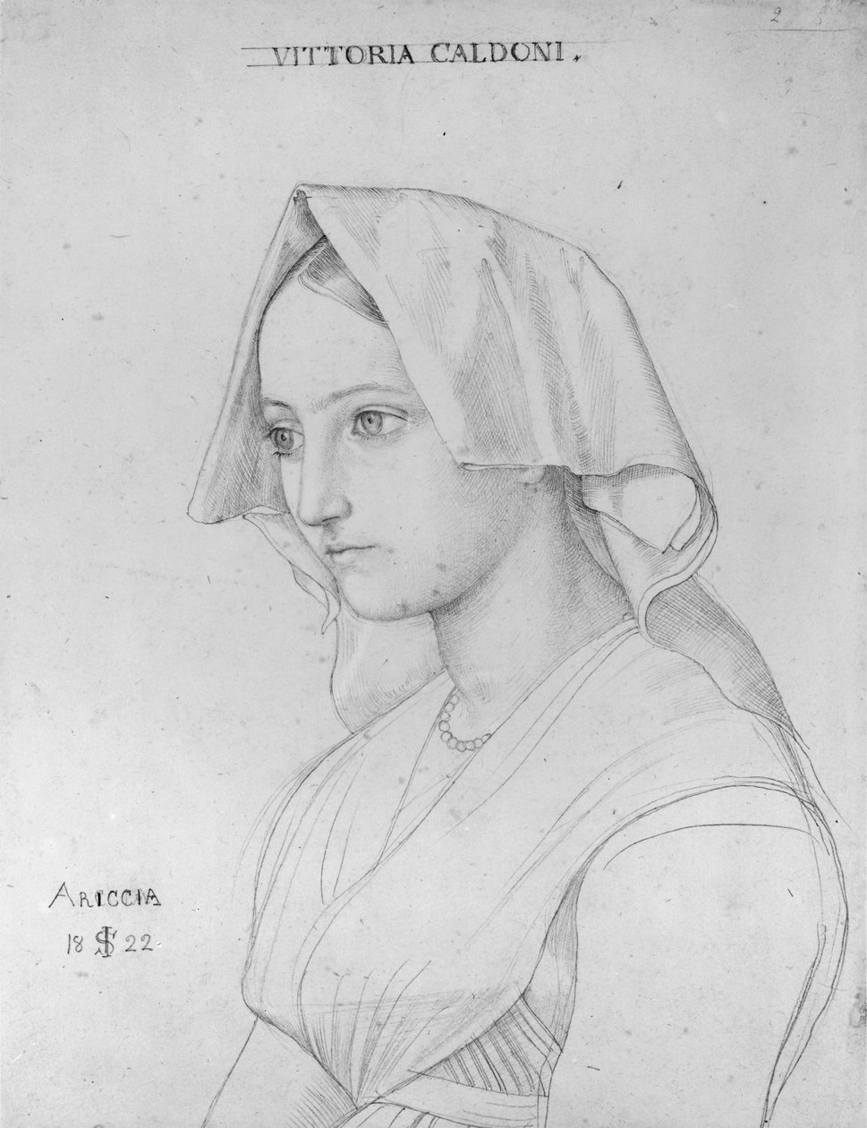 Porträtt av Vittoria Caldoni av Julius Schnorr von Carolsfeld