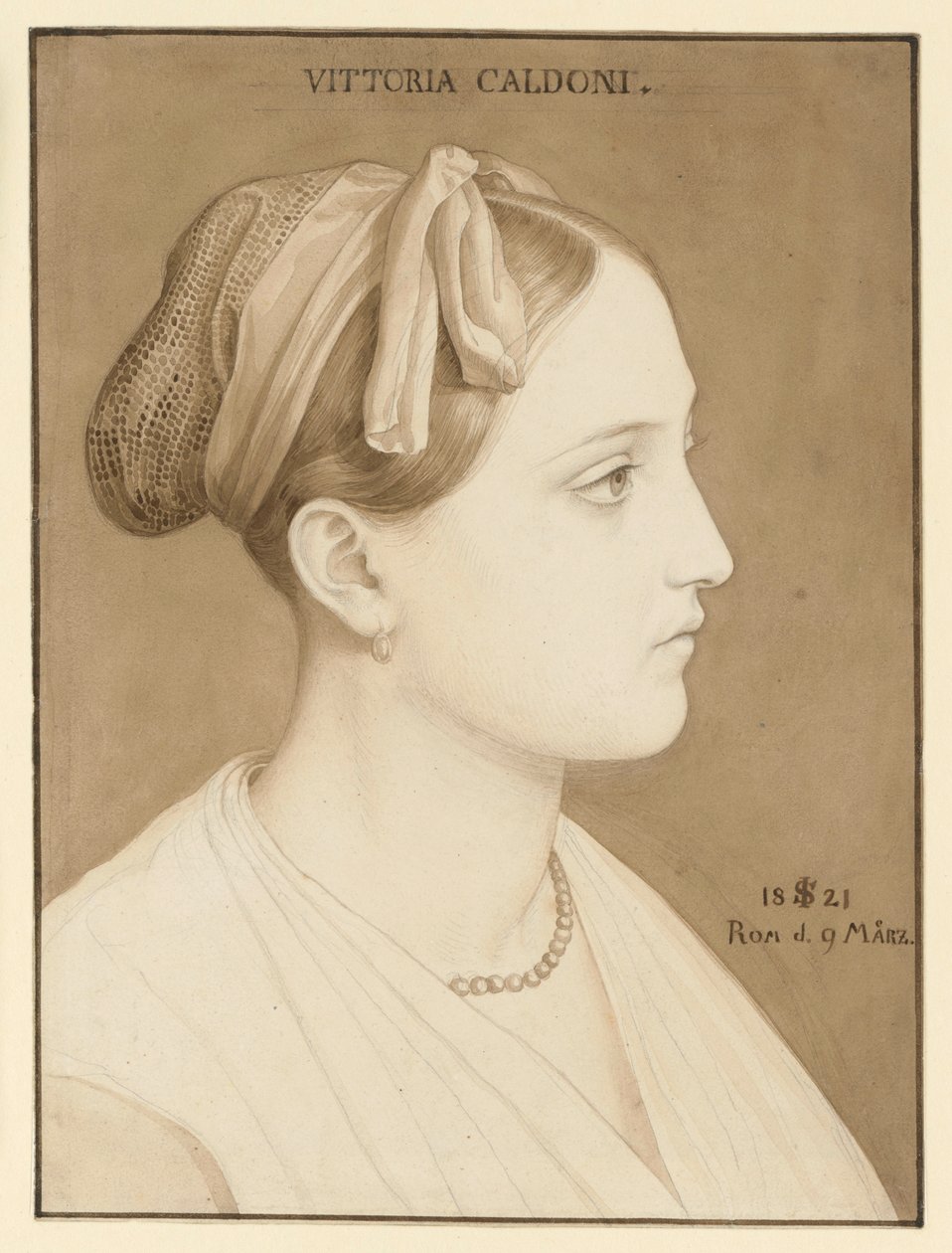 Porträtt av Vittoria Caldoni av Julius Schnorr von Carolsfeld