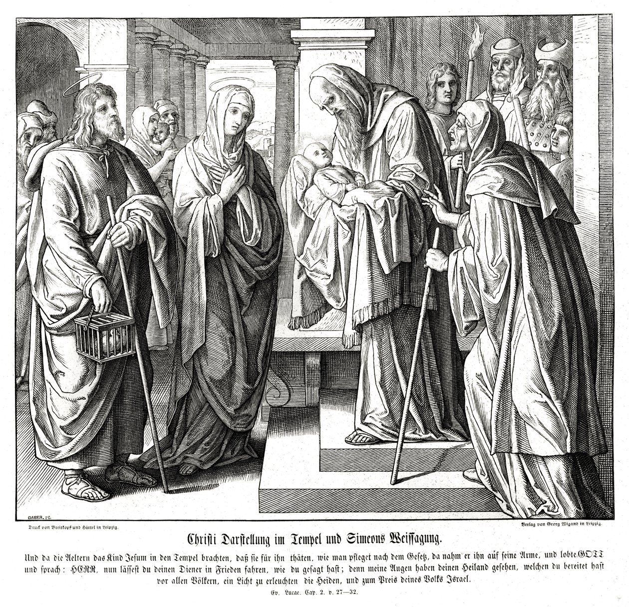 Kristus presenteras i templet, Lukasevangeliet av Julius Schnorr von Carolsfeld