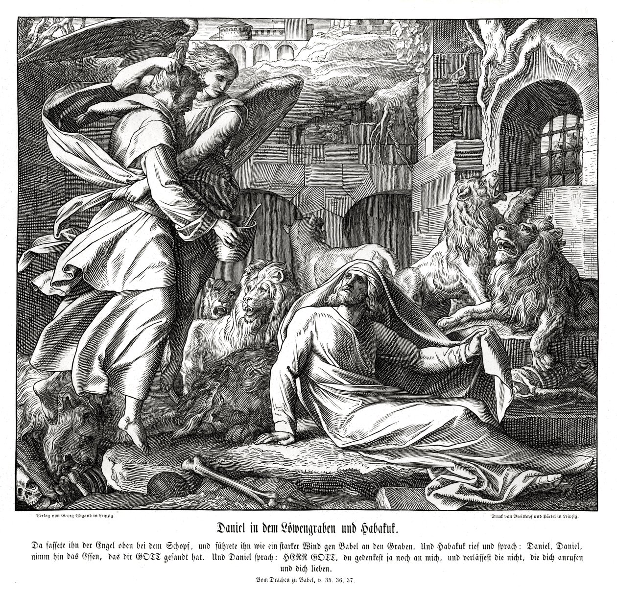 Daniel och lejonets håla av Julius Schnorr von Carolsfeld