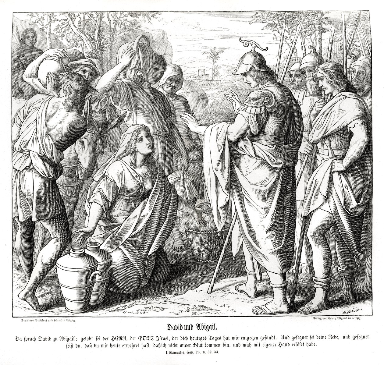 David och Abigail av Julius Schnorr von Carolsfeld