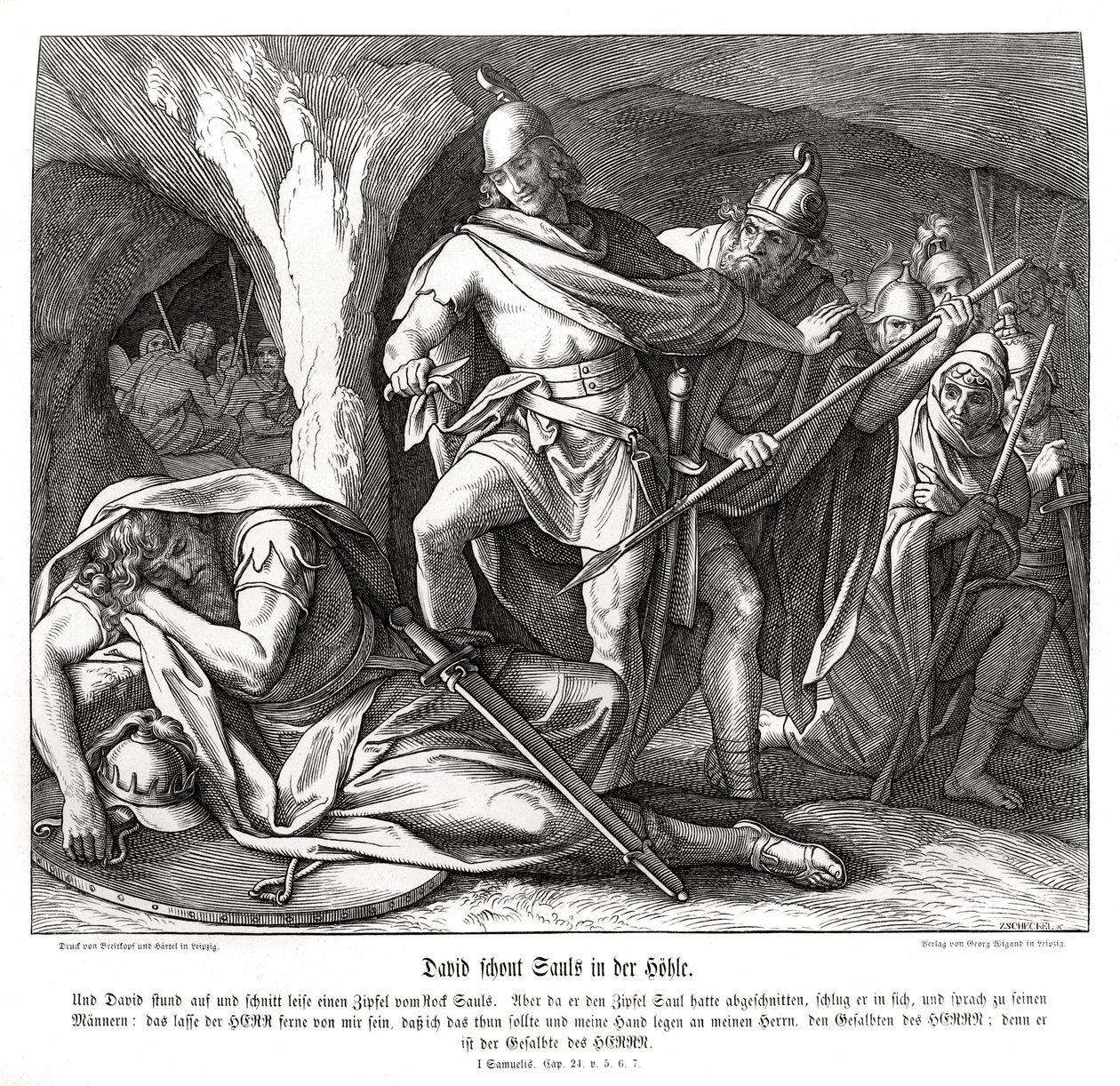 David skonar Sauls liv av Julius Schnorr von Carolsfeld