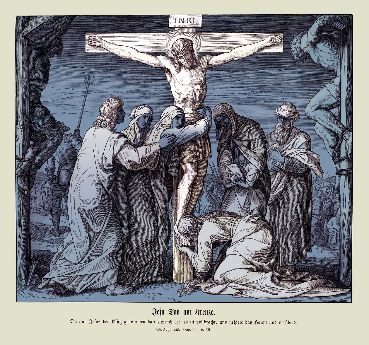 Jesu död på korset, Johannesevangeliet av Julius Schnorr von Carolsfeld