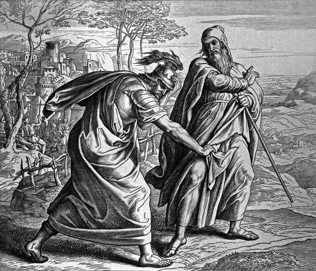 Oenighet mellan Saul och Samuel av Julius Schnorr von Carolsfeld