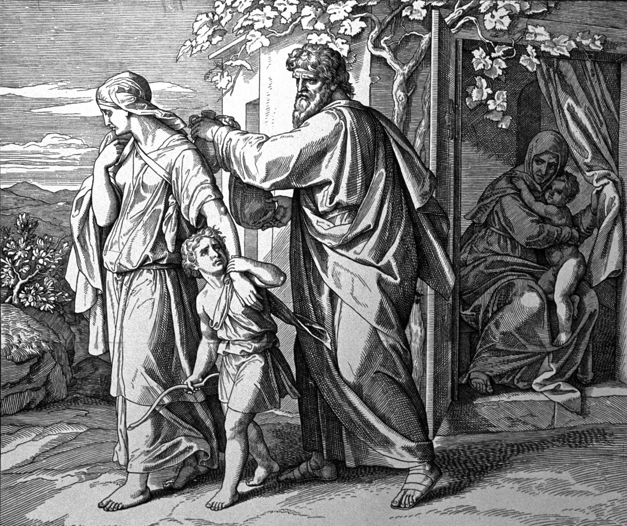 Utvisning av Ismael och hans mor av Julius Schnorr von Carolsfeld