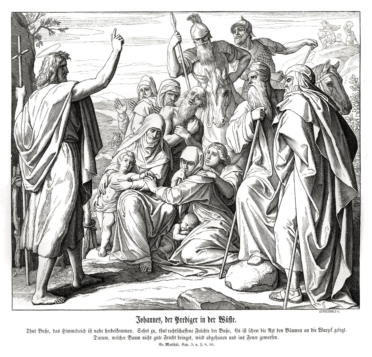 Johannes Döparen, Matteusevangeliet av Julius Schnorr von Carolsfeld
