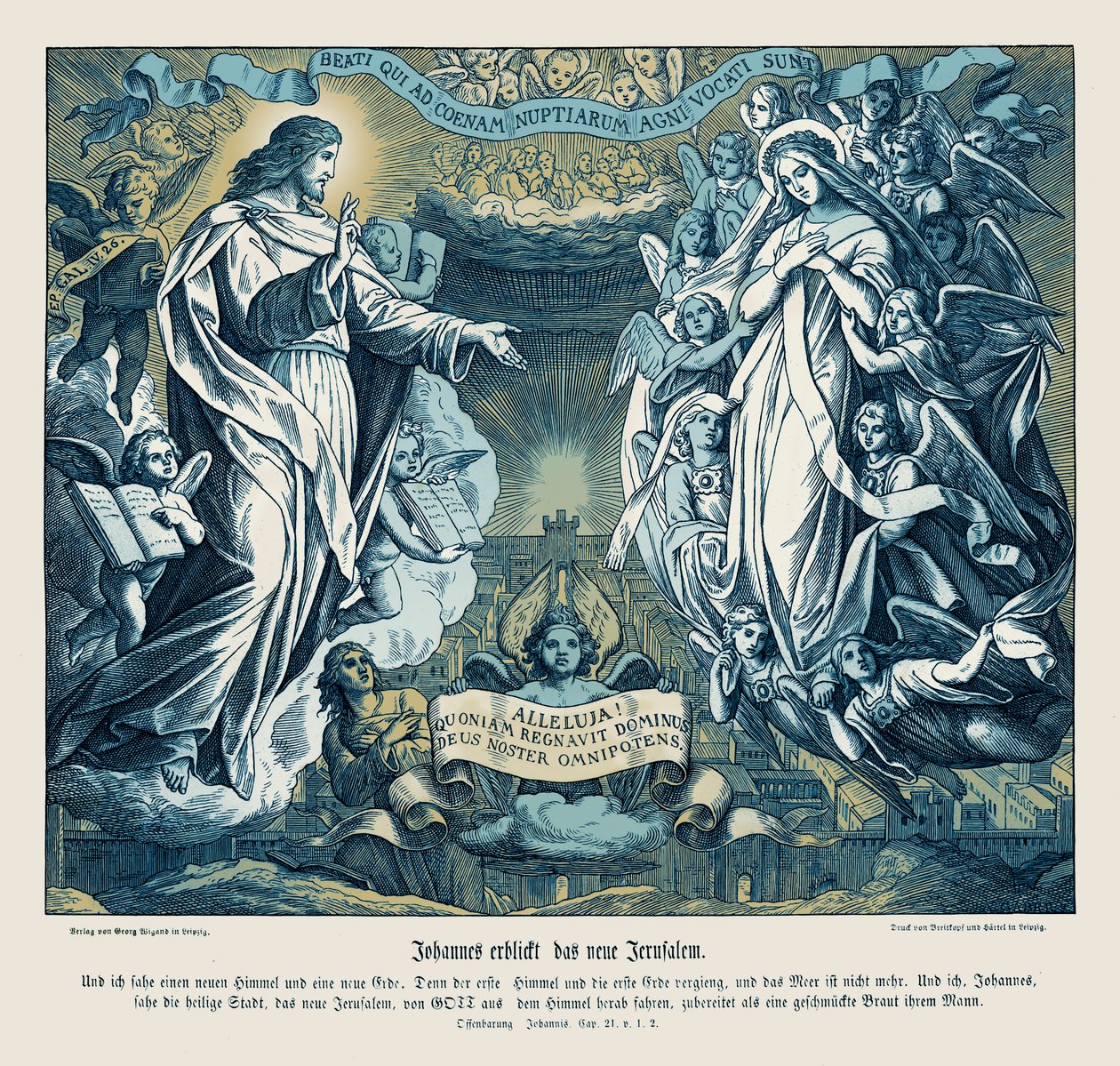 Johannes vision av det nya Jerusalem, Uppenbarelseboken av Julius Schnorr von Carolsfeld