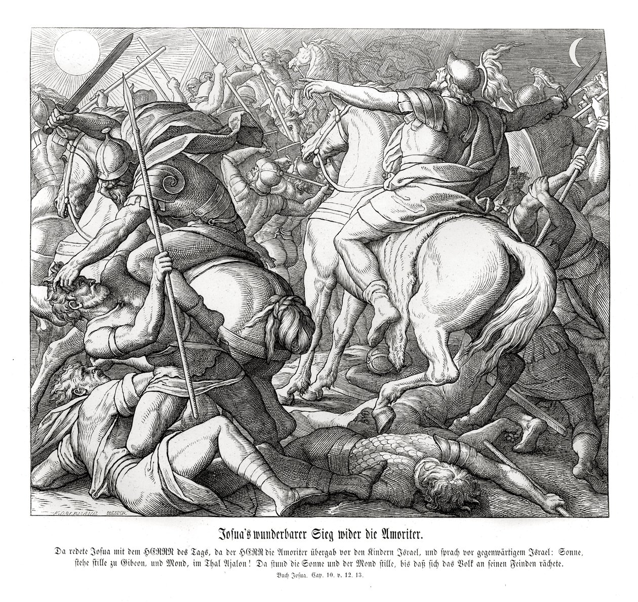 Josuas seger över amoriterna, Josua av Julius Schnorr von Carolsfeld
