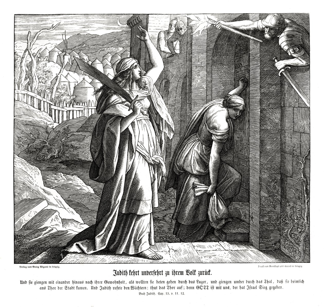 Judith återvänder till sitt folk, Judiths bok av Julius Schnorr von Carolsfeld