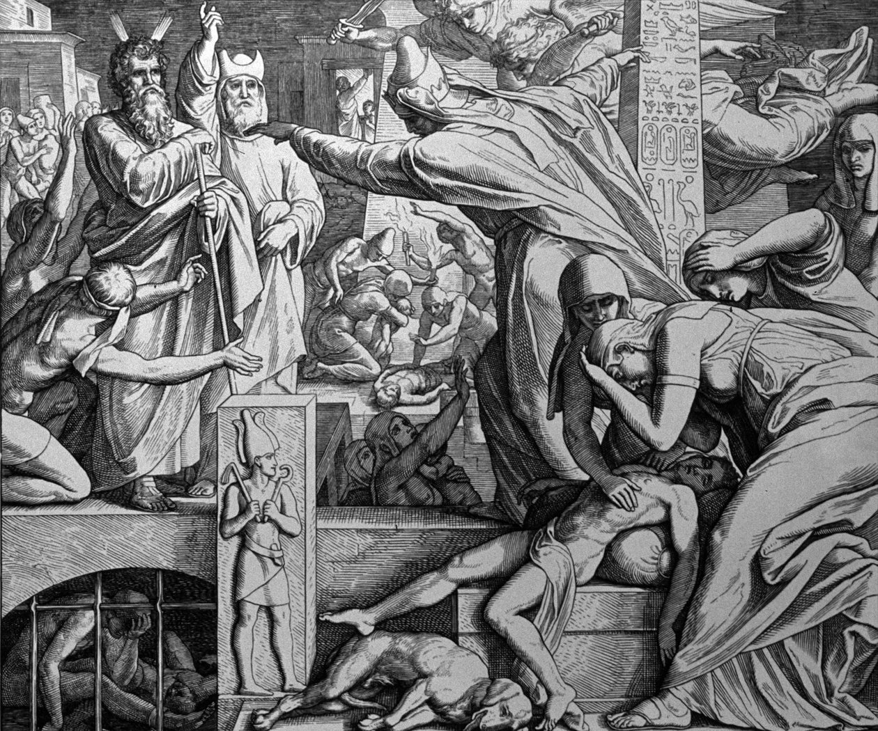 Moses och farao av Julius Schnorr von Carolsfeld