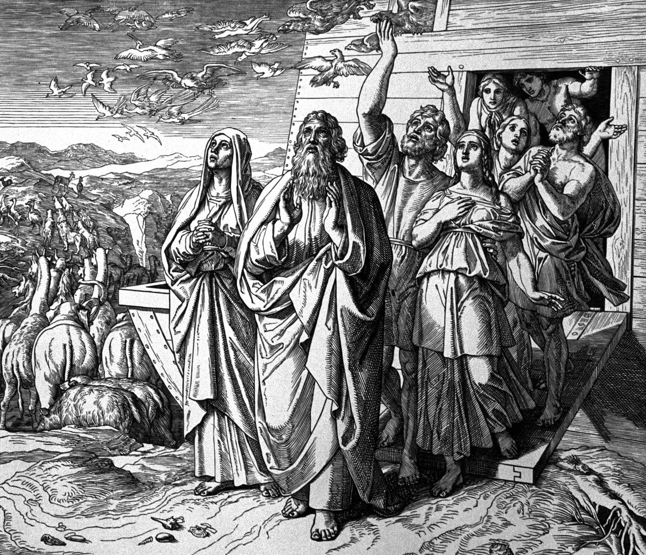 Noa lämnar arken efter syndafloden av Julius Schnorr von Carolsfeld