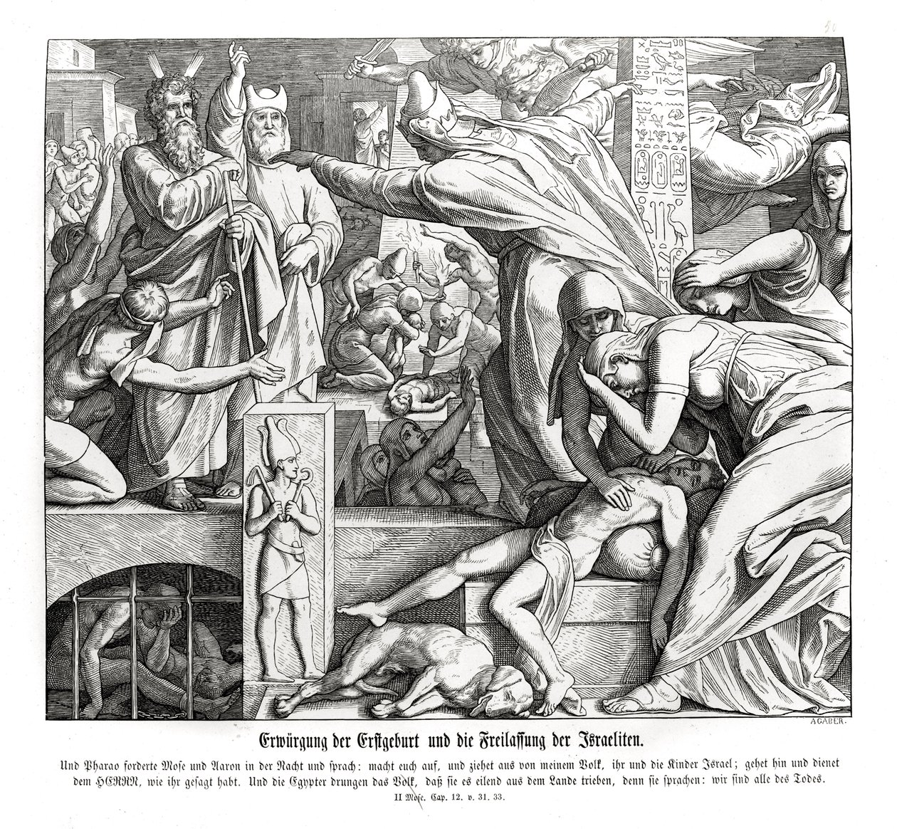 Påsk, Exodus av Julius Schnorr von Carolsfeld