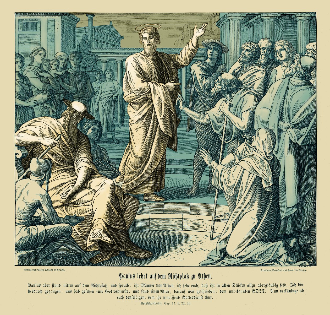 Paulus predikar i Aten, Apostlagärningarna av Julius Schnorr von Carolsfeld