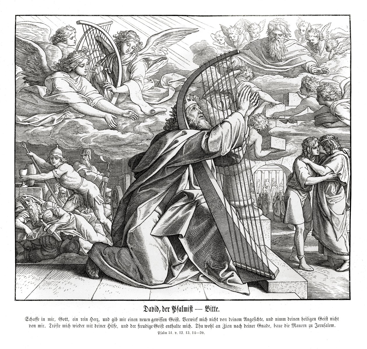 Psalmer - vädjan av Julius Schnorr von Carolsfeld
