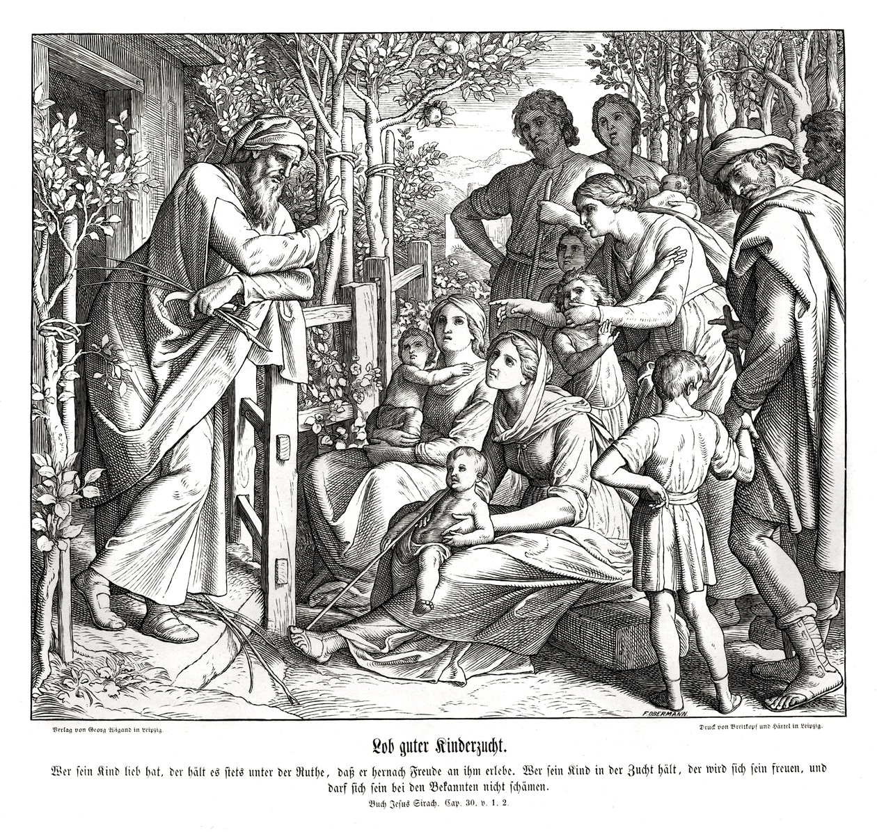Uppfostra barn, Siraks bok av Julius Schnorr von Carolsfeld