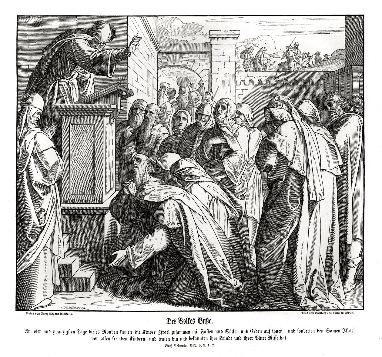 Folkets omvändelse, Nehemja av Julius Schnorr von Carolsfeld