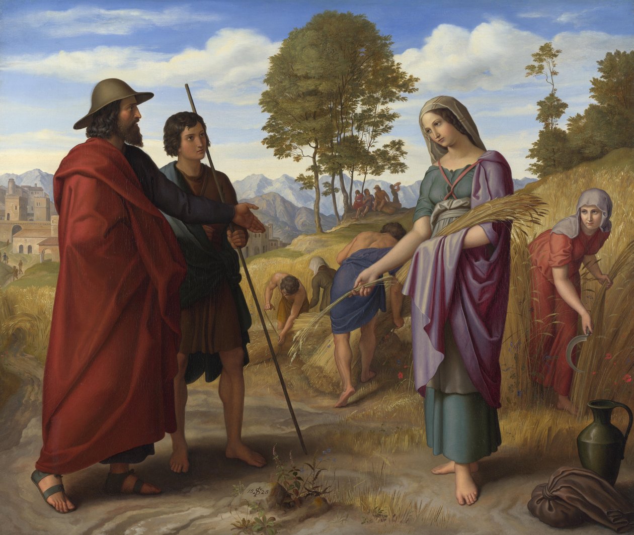 Rut på Boaz åker av Julius Schnorr von Carolsfeld