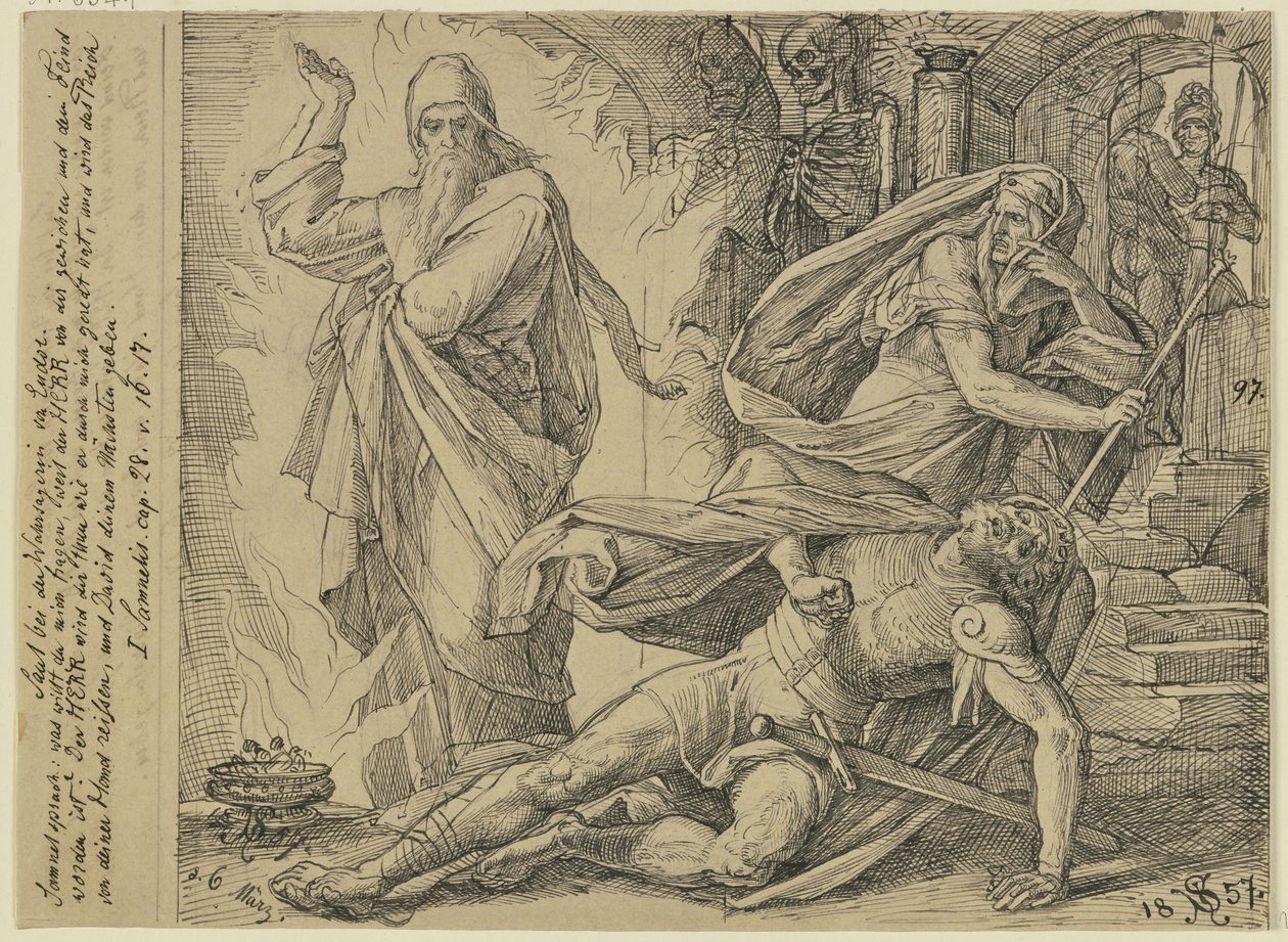 Saul hos häxan i En-Dor av Julius Schnorr von Carolsfeld