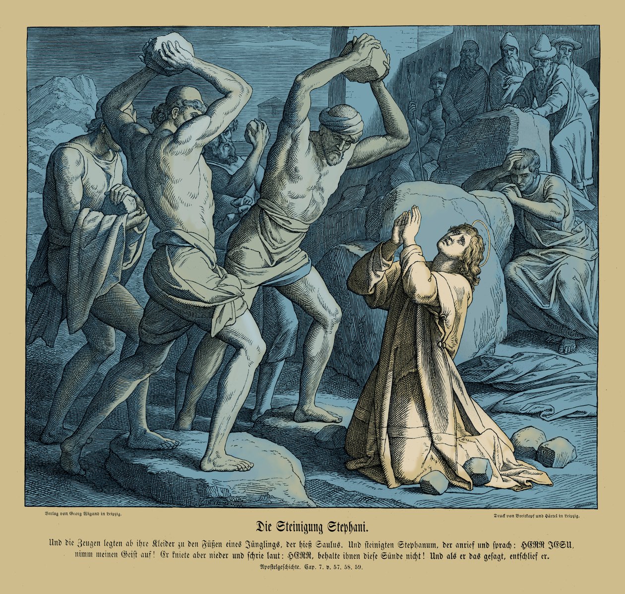 Stening av Stefanus, Apostlagärningarna av Julius Schnorr von Carolsfeld