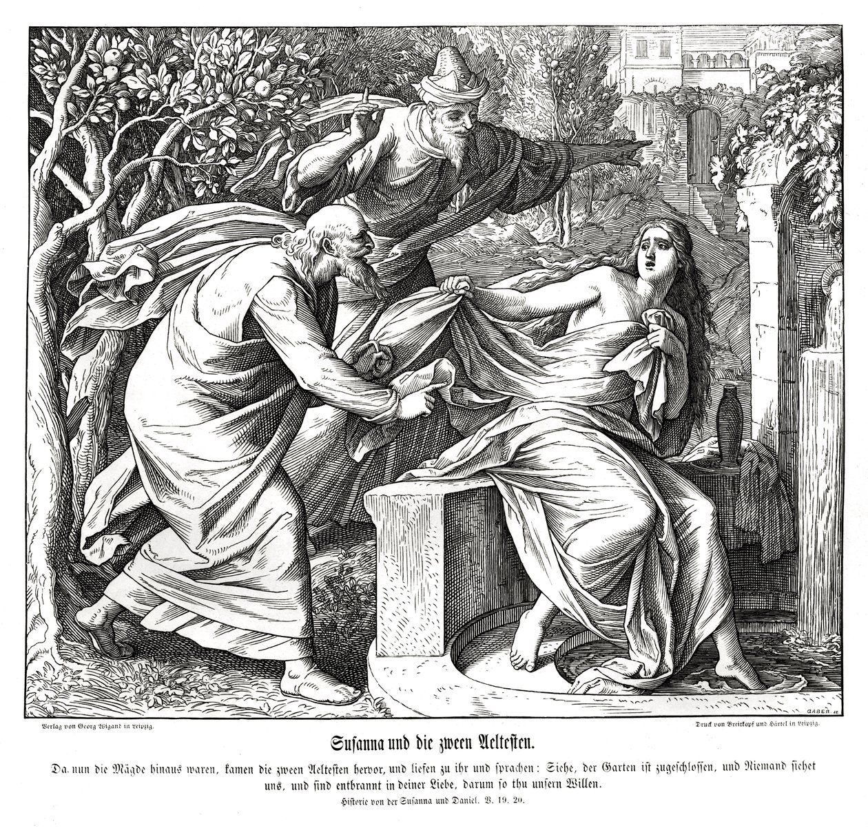 Susanna och de äldre, Susanna och Daniel av Julius Schnorr von Carolsfeld
