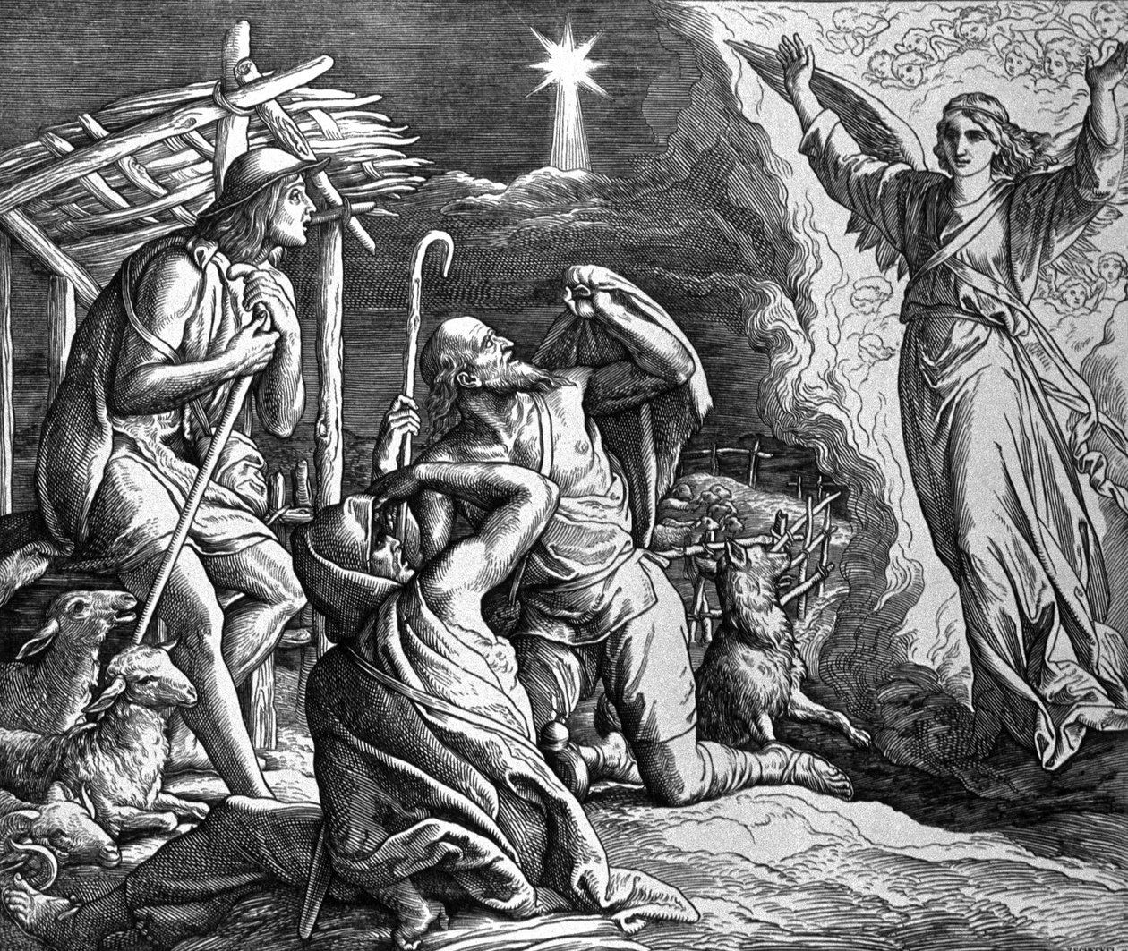 Bebådelsen till herdarna av Julius Schnorr von Carolsfeld