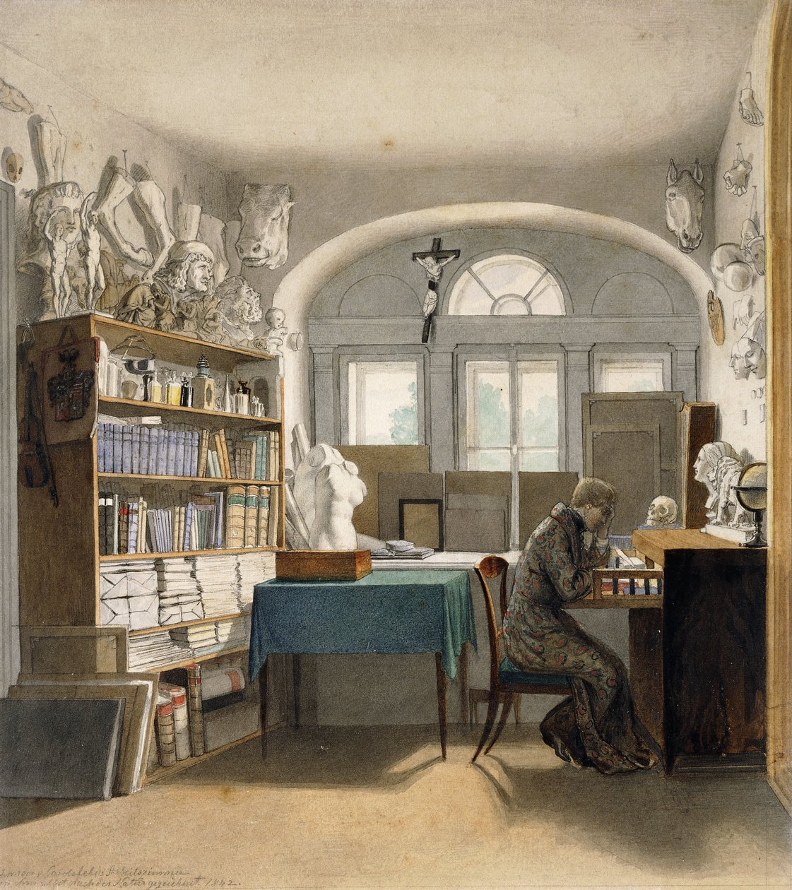 Konstnären i hans studie av Julius Schnorr von Carolsfeld