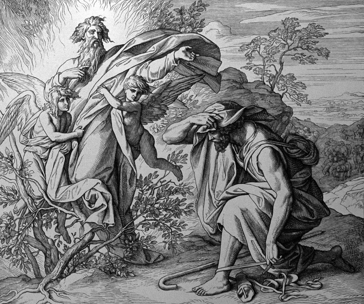 Den brinnande busken av Julius Schnorr von Carolsfeld