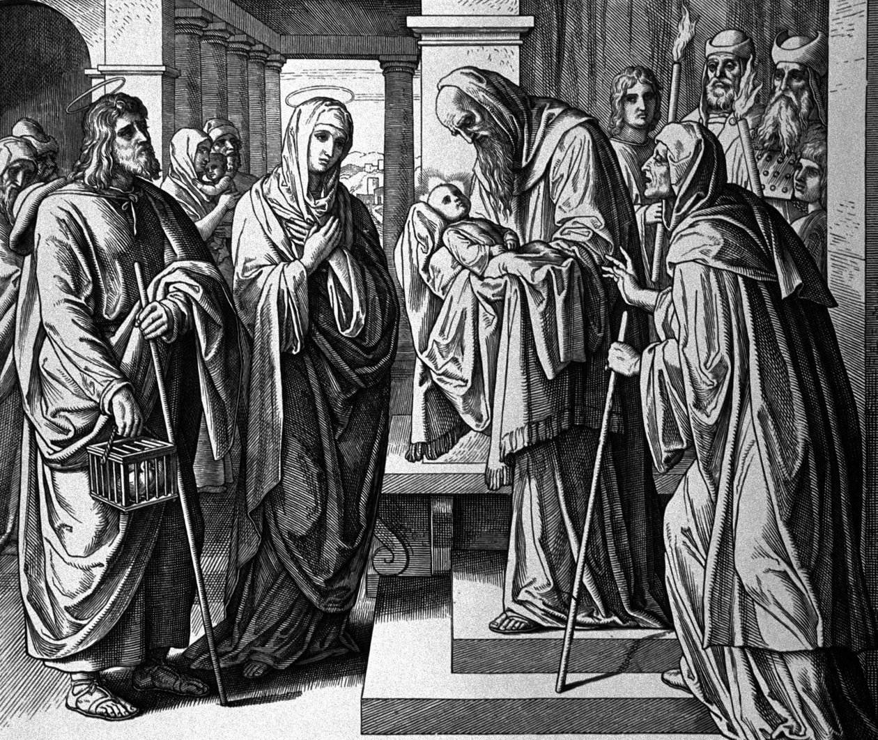 Presentationen av Jesusbarnet i templet av Julius Schnorr von Carolsfeld