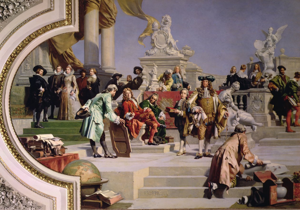 Patronage of the Arts by House of Habsburg: högra delen av en takmålning, 1891 (se även 70754 och 70755) av Julius Victor Berger