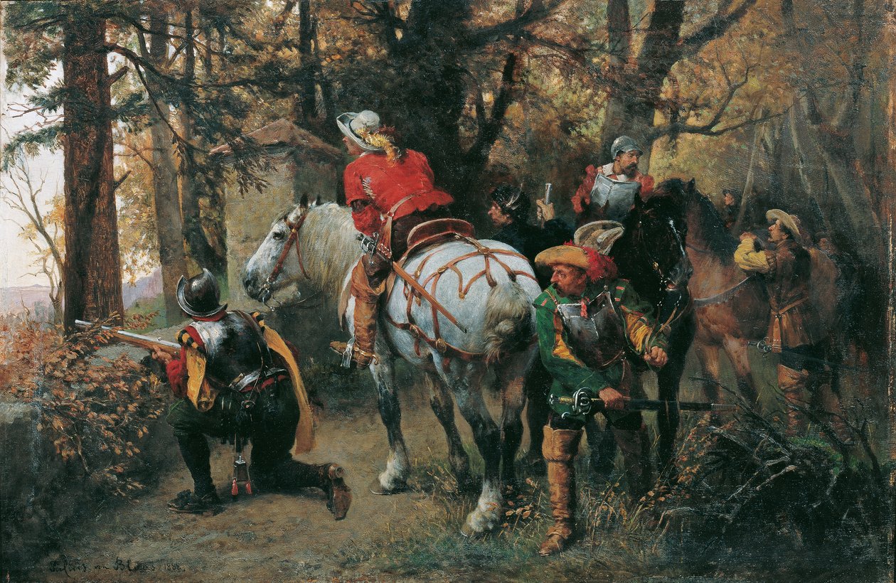fiendens spaning av Julius von Blaas d. Ä.
