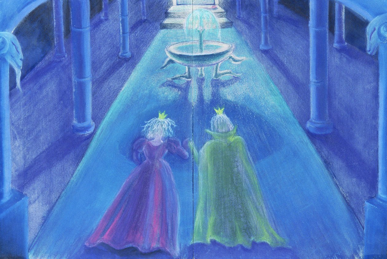 Frog Prince Happily Ever After (oljepastell och färg på papper) av Jung Sook Nam