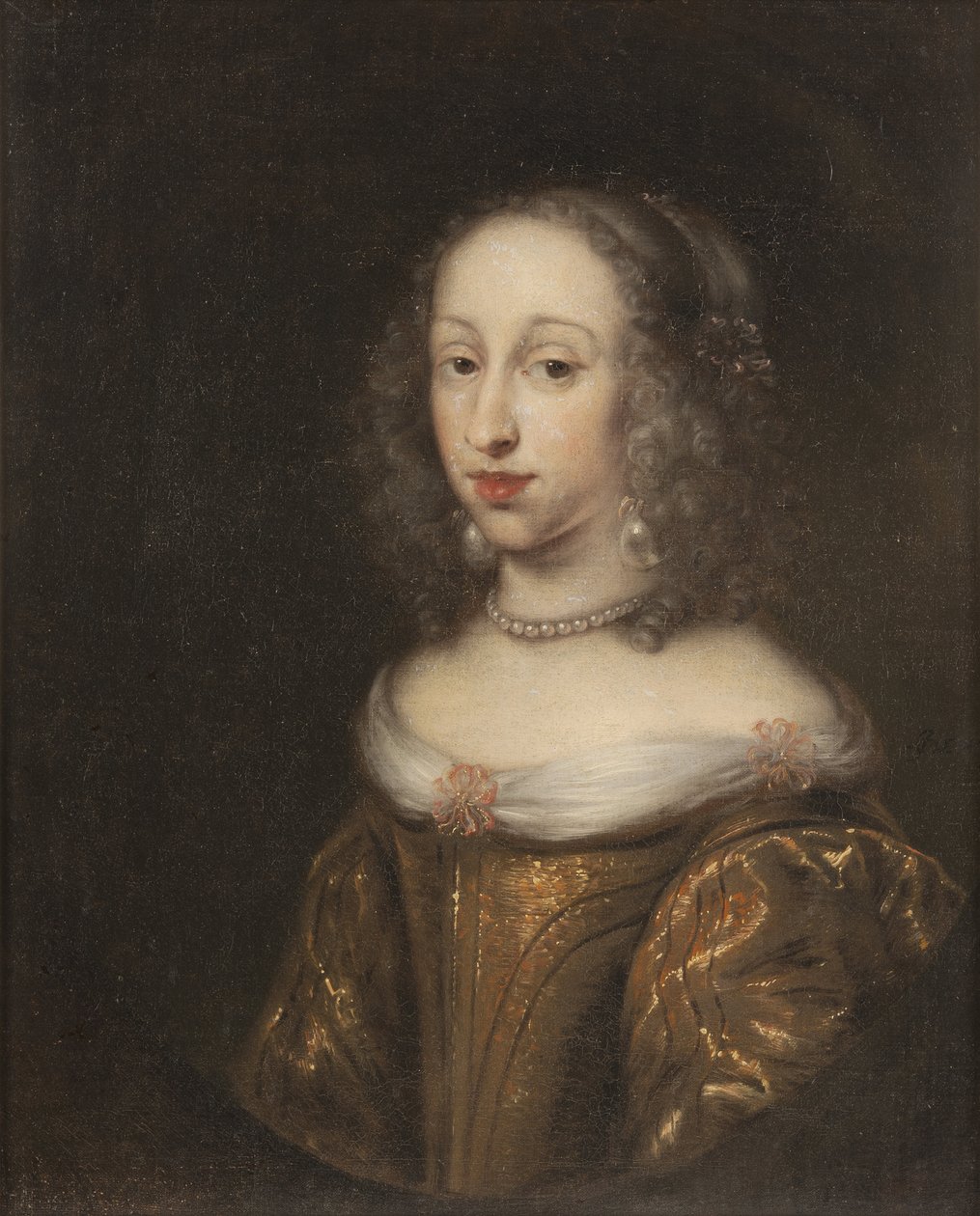 Prinsessan Anne Dorothee de Holstein Gottorp - Porträtt av prinsessan Anna Dorothea av Holstein-Gottorp (1640-1713), av Ovens, Juergen (1623-1678). Olja på duk. Mått: 69x57 cm. Nationalmuseum Stockholm av Jürgen Ovens