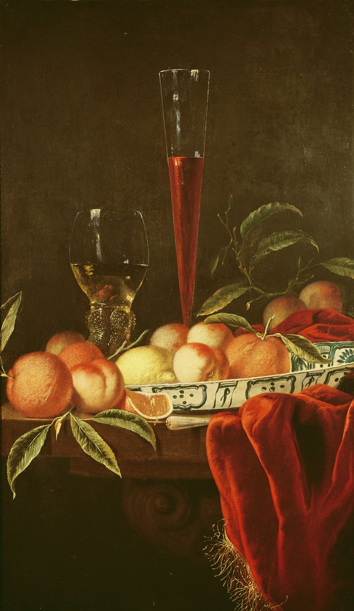 Stilleben, 1600-talet av Jurian van Streeck or Streek