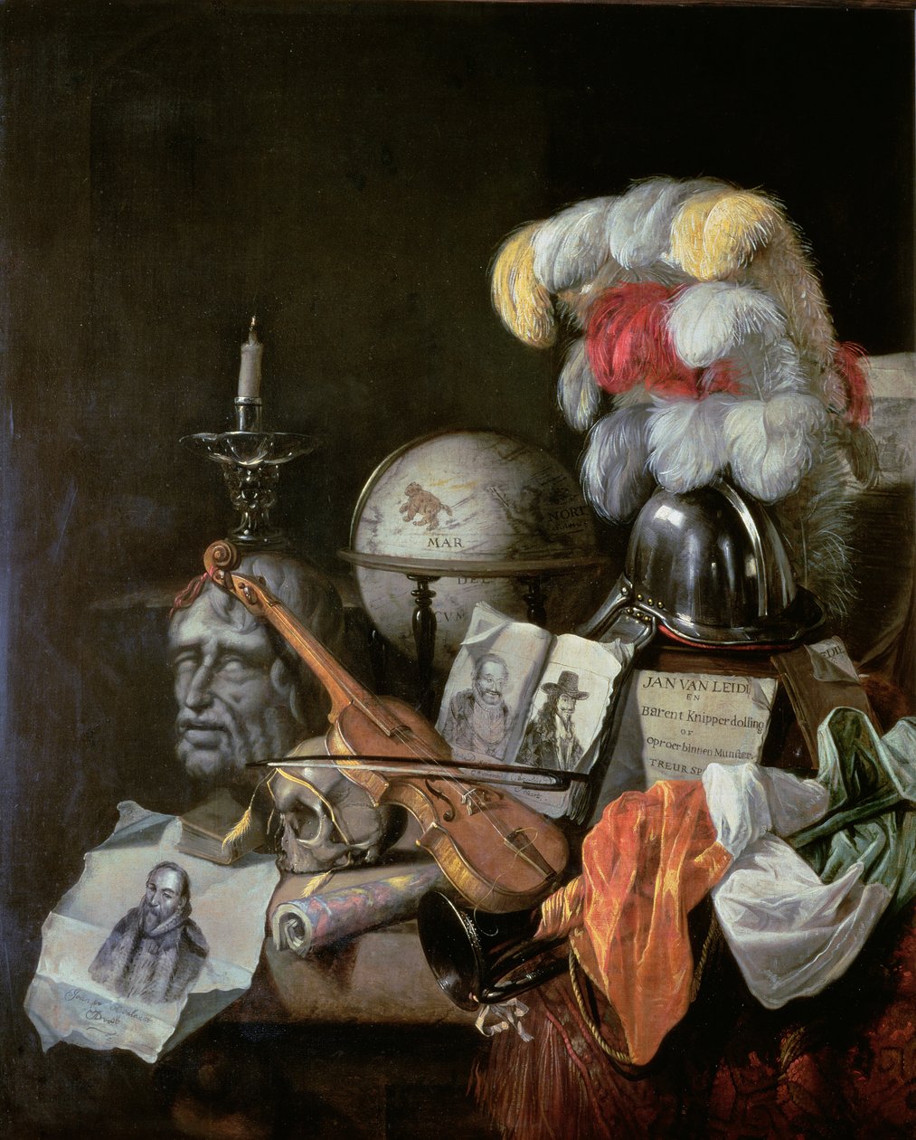 Vanitas (olja på duk) av Jurian van Streeck or Streek